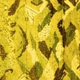 thumbnail image 1 of Ahgly Company Machine Washable Indoor Square Abstract Yellow Modern Area Rugs, 3' Square, 1 of 4
