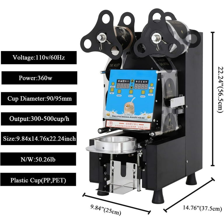 Electric Automatic Boba Cup Sealer Machine, Boba Tea Cup