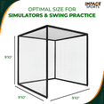 thumbnail image 4 of IMPACT SPORTS Golf Cage – 9’10” x 9’10” x 9’10” Golf Practice Enclosure with Frame, Protective Netting & Foam Padding – Easy Setup for Indoor/Outdoor Use (2cm Mesh), 4 of 8
