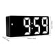 thumbnail image 2 of LED Mirror Alarm Clock, Electronic, Digital, Rechargeable, USB, Mirror Decoration, Rectangular, Black, Outdoor, White, 2 of 2