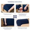 thumbnail image 3 of Fundas de reposabrazos SUBRTEX de elastano elástico para sillas y sofás, color azul marino, 3 of 8