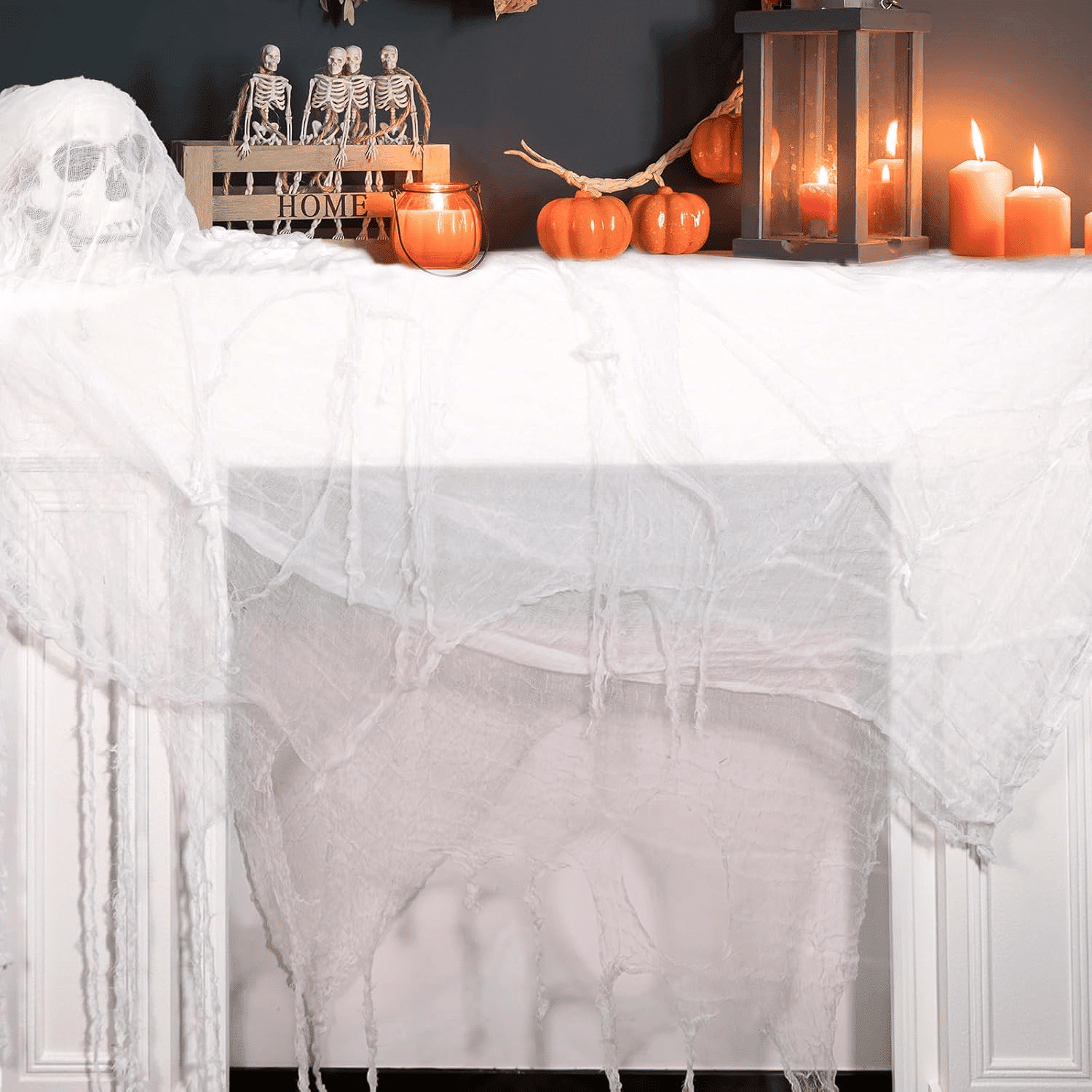 410x80 Inch Halloween Creepy Cloth Gauze Fabric in 5 Colors for Spooky Decor
