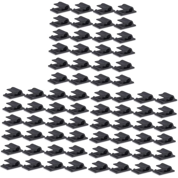 300 pcs Clamp Use Home Fixing with Adhesive for Household Light Car Organizer Tape Double-sided Cable Office Self Adjustable Clips Management Fixer Drop Plastic Tapes Fixed Wire