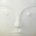 thumbnail image 3 of Benjara Ceramic Face Vase with Round Top, White, 3 of 5