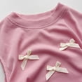 thumbnail image 4 of Zanarzt Cute Outfits for Girls Girls' Bow Tie Summer Top Wide Leg Pants Summer Dress Set Little Girl Two Piece Set Pink,6-7 Years, 4 of 9