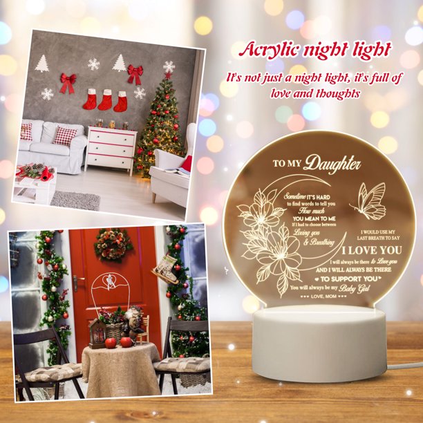Lámpara Luces LED acrílicas regalo de cumpleaños carga USB dormitorio luz para dormir iluminación para fiestas Ndcxsfigh Para estrenar