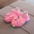 thumbnail image 2 of EnJoCho Kids Girls Flowers Shoes Toddler Girl Pink Bowknot Flower Princess Shoes Sandals Dancing Shoes Little Girl Stylish Party Shoes Birthday Gifts, 2 of 5