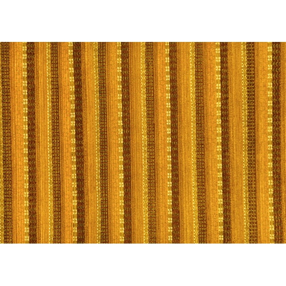 Ahgly Company Indoor Rectangle Oriental Yellow Modern Area Rugs, 7' x 10'