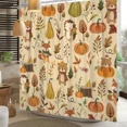 thumbnail image 4 of Tchckioa Autumn Harvest Thanksgiving Shower Curtain for Bathroom,Waterproof and Privacy Hooks Bath Curtain,47x72, 4 of 8