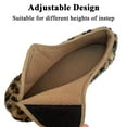 thumbnail image 3 of Women's Memory Foam Diabetic Slippers Arthritis Edema Adjustable Comfortable House Shoes Closed Toe, LEOPARDBROWN 6, 3 of 7