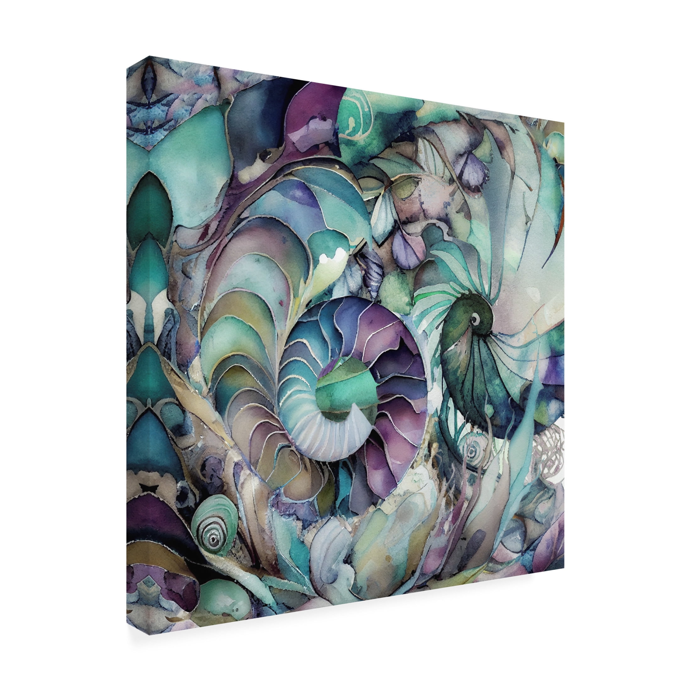 Canvas Wall Art - Sasha 'In The Wild Wild Sea III' Wall Art for Living Room, Bedroom, or Office Décor by Trademark Fine Art - 24 x 24 Inches