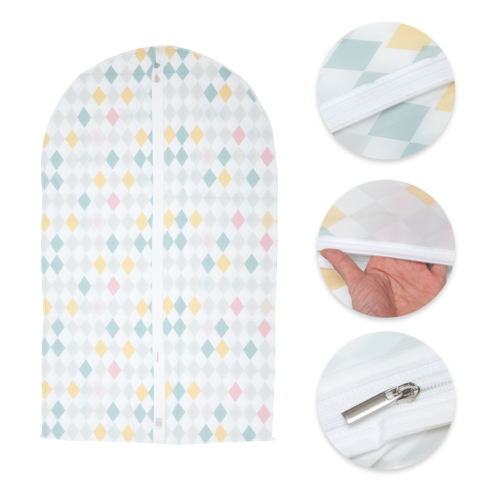 Unique Bargains 5 Pcs Durable Zipper Garment Bag for Closet Clear 39.37"x23.62"