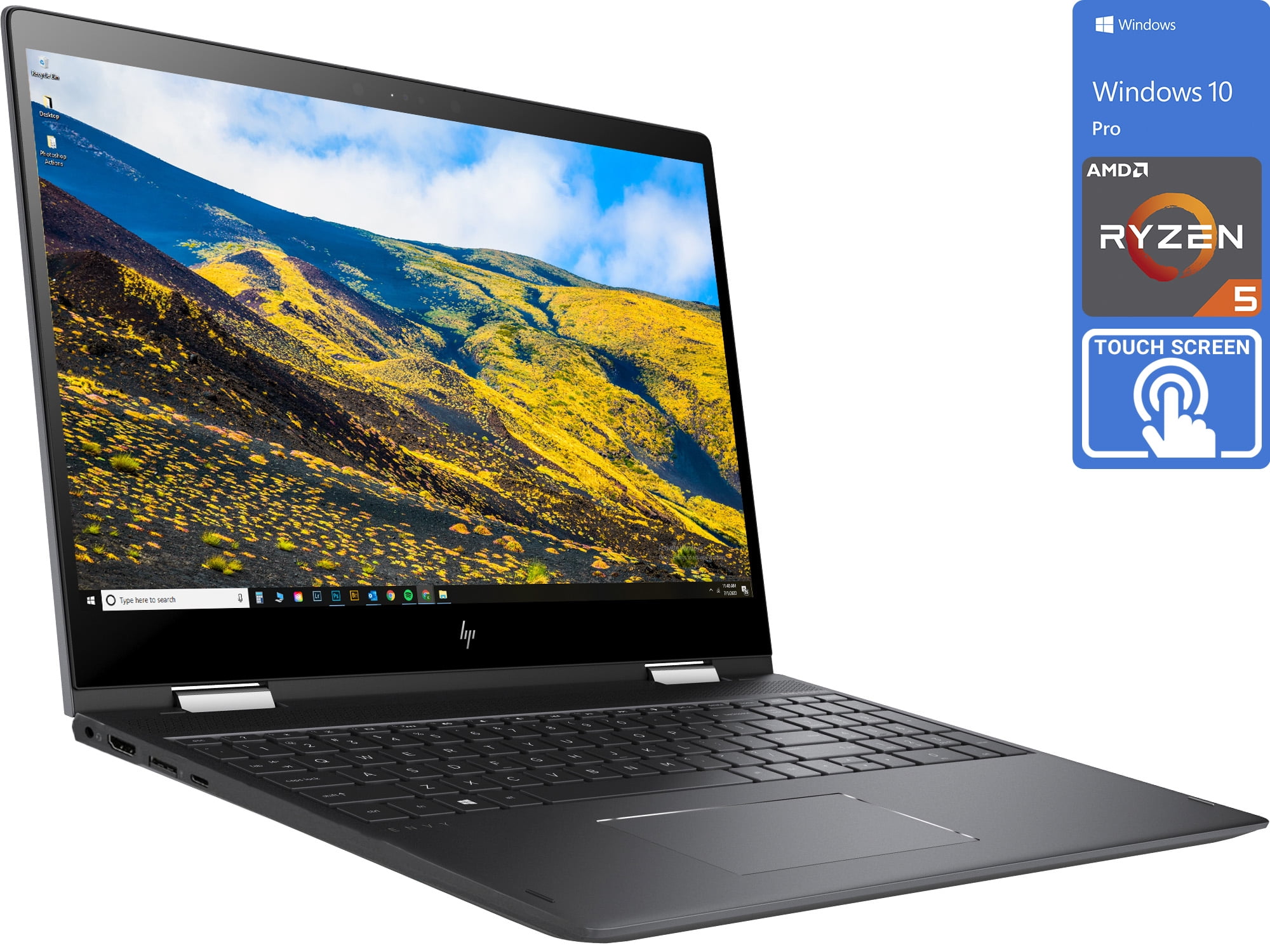 HP Envy x360 2in1, 15.6" IPS FHD Touch Display, AMD Ryzen 5 4500U
