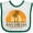 White and Green, variant on San Diego California Retro Sunset Boys or Girls Baby Bib