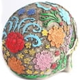 thumbnail image 3 of Cráneo humano/modelo de cráneo - Patrón floral - Tamaño real, 3 of 3