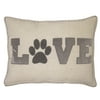 Better Homes & Gardens Decorative Throw Pillow, Paws for Love , Oblong, Tan, 14  x 20 , 1Pack
