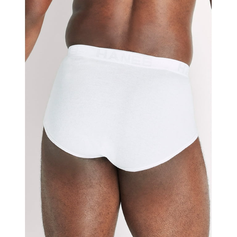 Hanes Ultimate Big Men's White Cotton Brief Underwear, 6-Pack, ( & Tall  Sizes) 2XB 