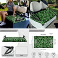 thumbnail image 3 of Jeiento Golf Cart Seat Cover 4 Piece with Steering Wheel Cover and Golf Cart Flags Saint Patrick's Day Clover Universal Seat Blanket Steering Wheel Wrap Cover 2PCS Golf Cart Flag, 3 of 5