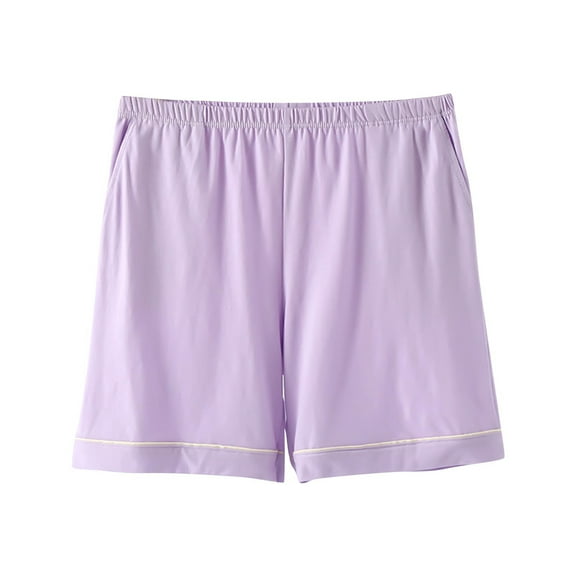 biudgviw Pajama Shorts for Women Ultra-Soft Sleep Shorts with Pockets Elastic High Waisted Sleepwear Summer Loungewear Pj Bottoms