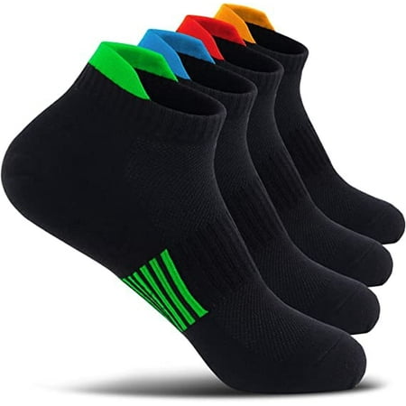 

TOUNRIS Men s Athletic Socks Cushion Ankle Socks for Men Sport Low Cut Socks for Man (Black)