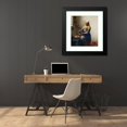 thumbnail image 4 of Johannes Vermeer 20x22 Black Modern Framed Museum Art Print Titled - The Milkmaid (C. 1660), 4 of 5