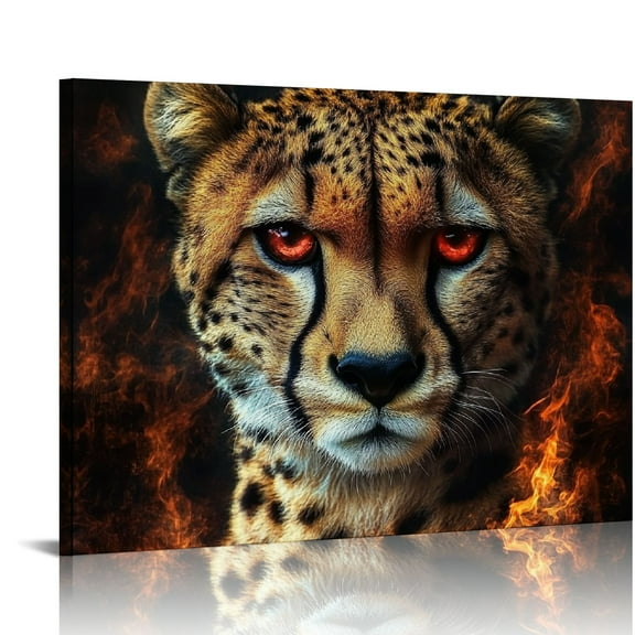 Patifu Cheetah Canvas Prints Wall Art Home Office Bedroom Decor 20x16in