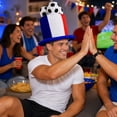 thumbnail image 5 of MMJ Novelty Fabric Soccer Theme Tall Party Hat Sunproof Headwear for Sports Game Cheering Fan Costume Accessory, 5 of 7