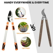 Extendable Anvil Loppers, 27-41 Telescopic Tree Branch Cutter, Heavy Duty Steel Blade Tree Trimmer Long Handle with 2 Diameter Clean Cutting Capacity for Garden Pruning