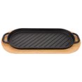 thumbnail image 1 of 1 Set Cast Iron Steak Platter Griddle Pan Steak Pan Steak Frying Pan with Wood Base, 1 of 4