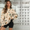 thumbnail image 3 of SCRAWLGOD Butterfly Moon Mushroom Moon Print Beige Womens Casual Crew Neck Sweatshirt with Pockets Loose Fit Soft Long Sleeve Lightweight Pullover Drop Shoulder Tops Fall Clothes, XL, 3 of 7