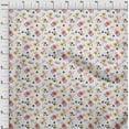thumbnail image 3 of oneOone Polyester Lycra White Fabric Leaves & Flowers Floral Sewing Fabric By The Yard Printed Diy Clothing Sewing Supplies 56 Inch Wide, 3 of 4