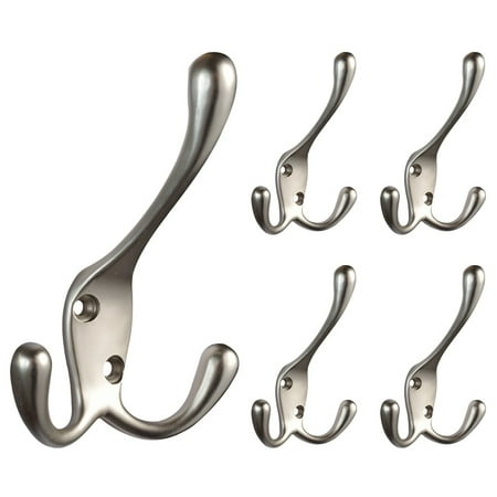 

Franklin Brass Hook With 3 Prongs In Satin Nickel 5 Pack