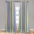 thumbnail image 5 of Ambesonne Chevron Curtains, Colorful Zigzag Lines, Pair of 28"x63", Multicolor, 5 of 5