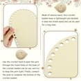 thumbnail image 3 of Uxcell 4Pcs Wooden Basket Bottom, 11.81" Round Blank Natural Wood Base Crochet Basket, 3 of 6