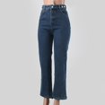 thumbnail image 3 of Vedolay Jeans for Women High Waist Women's High Waisted Baggy Jeans Straight Leg Casual Denim Pants,Blue XL, 3 of 5