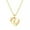 K, variant on 2024 Stainless Steel Gold 26 Letters Flower Necklace Adjustable Unisex Jewelry-B