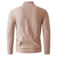 thumbnail image 3 of Chandail en Molleton Sans Capuche Doublé Couleur Unie pour Hommes avec Confort Doux Chaleur Hiver Haut Décontracté Col Rond pour Automne Extérieur Intérieur, 3 of 4