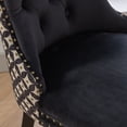 thumbnail image 2 of 2-Piece High-End Tufted Dining Chairs - Modern Velvet Upholstered with Solid Wood Legs & Nailhead Trim, Contemporary Set,Black, 2 of 21