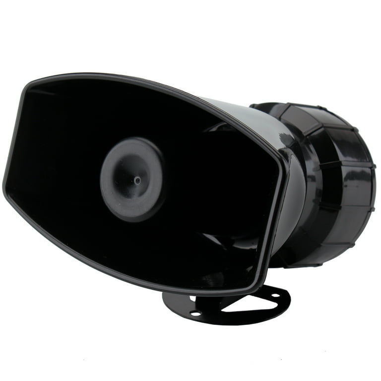 ePathChina 7 Sounds Loud Car Warning Alarm Police Fire Siren Horn Speaker  with Brown Remote Controller 12V 100W