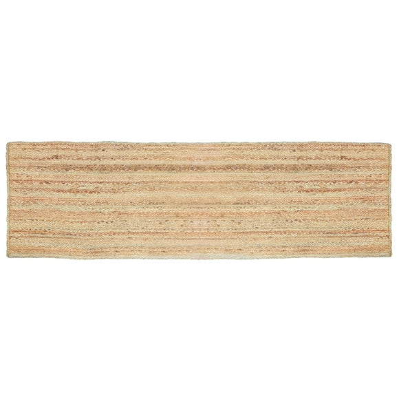 Alfombra Ramanta Home tejida a mano en yute trenzado, 60 x 180 cm, natural