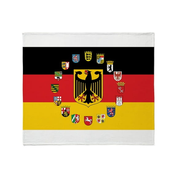 CafePress - German Flag With State Arms Throw Blanket - Soft Fleece Throw Blanket, 50"x60" for All Ages