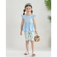 thumbnail image 2 of WESIDOM Toddler Girl Clothes Layered Ruffle Top Floral Shorts Cute Toddler Girls Summer Outfits 2Pcs Clothing Set, 2 of 13