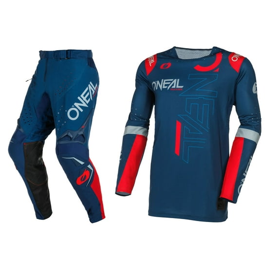 O'Neal 2024 Prodigy LE Motocross Offroad Riding Jersey Pant Combo (Blue/Red, XX-Large/38)