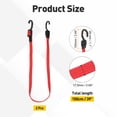 thumbnail image 2 of 39" Adjustable Bungee Cords with Hook, 2Pcs Heavy Duty Outdoor Elastic Bungee Strap for Securing Luggage Moving Cargo, Red, 2 of 6
