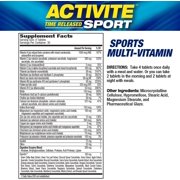MHP Activite Sport Multivitamin – Time-Released Formula with B-Vitamins, Antioxidants, Energy Support – 120 Tablets