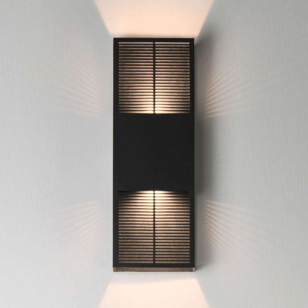 ET2 E30393-BK 18 in. LED Grate-Outdoor Wall Sconce, Black