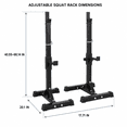 thumbnail image 3 of ZENY Pair of Adjustable Barbell Rack Stand Squat Bench Press Home GYM Weightlifting Fitness Exercise, 3 of 15