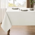thumbnail image 1 of Cream Table Cloths Rectangular 60 x 144 Inch (12-14 Seats),Waterproof & Stain Resistant Wrinkle-Free Damask Tablecloth Covers for Dining Kitchen Buffet Table, Wedding Indoor Outdoor, 1 of 9