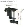 thumbnail image 2 of Uxcell 0.49" Hole Dia. Universal C Clamp Table Lamp Microphone Arm Mount Desk Clamp, Black, 2 of 6