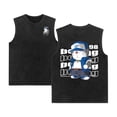 thumbnail image 1 of Camisetas Vintage de Hip Hop, camisetas sin mangas de gran tamaño informales con Gato de dibujos animados, camisetas Retro lavadas de manga corta, Chaleco de algodón sin mangas, 1 of 4